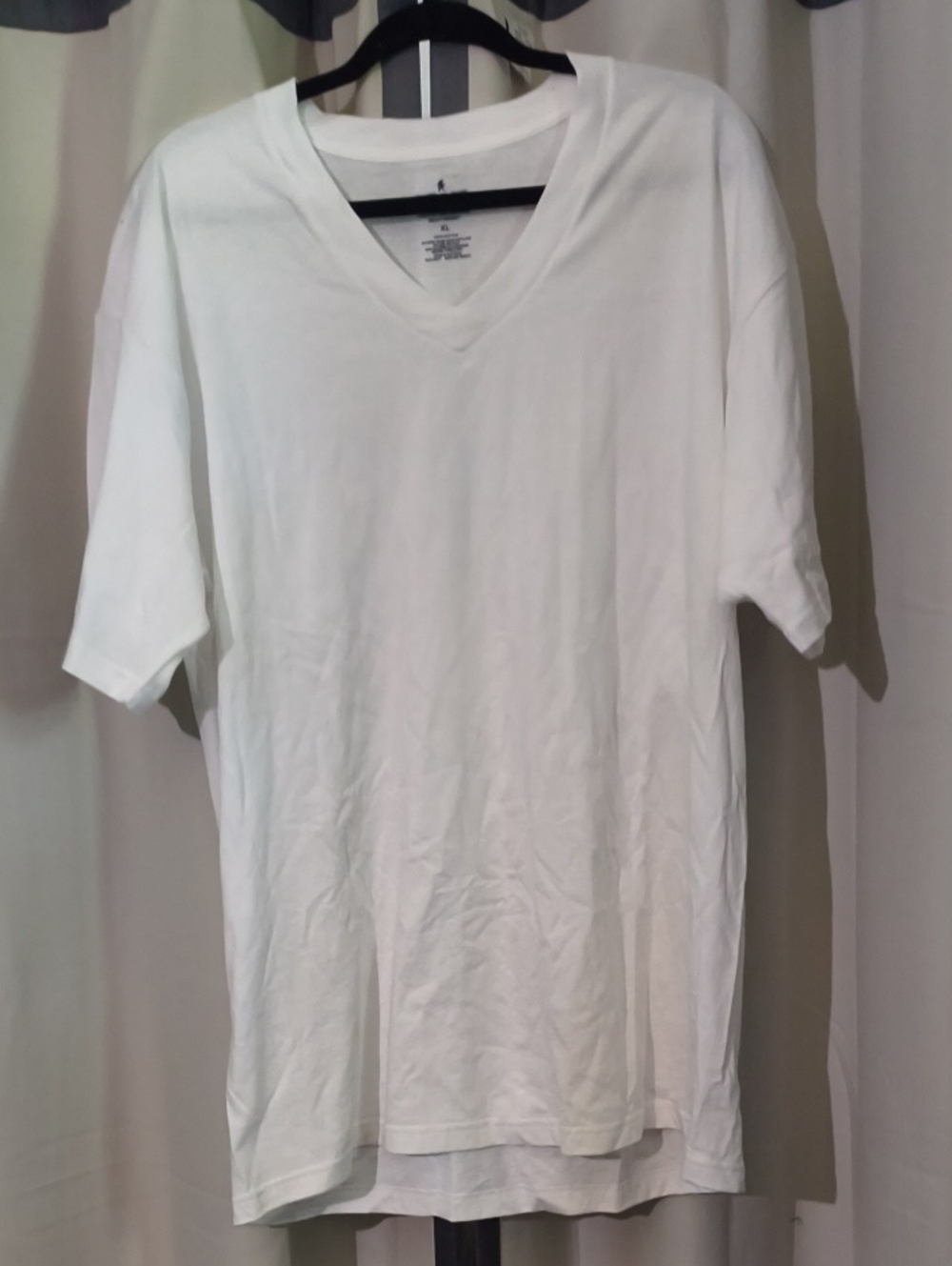 Stafford White V-Neck Short Sleeve Tee